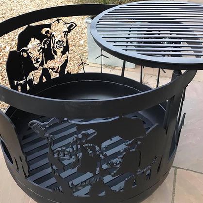 Wrought iron bespoke fire pit